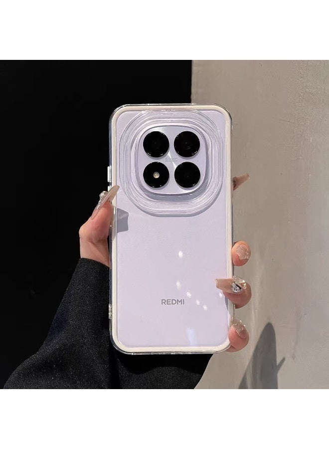 Compatible with Redmi note 15 pro plus back case cover，TPU material soft shell with decorative strips on the border, Lightweight, Dirt resistant, Easy to clean, And drop resistant - Image 3