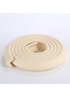 Arabest 1 x 5 pcs Kids Safety NBR Corner Guard Standard L-Shape Bumper Beige 