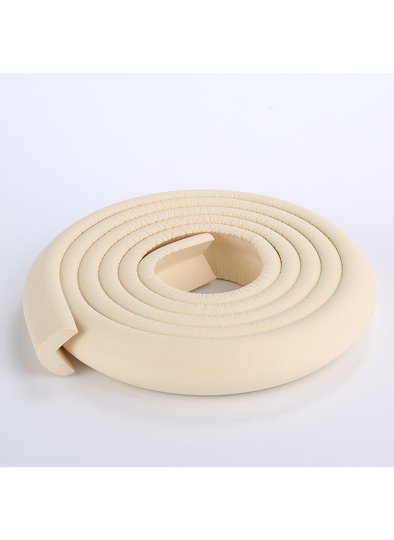 Arabest 1 x 5 pcs Kids Safety NBR Corner Guard Standard L-Shape Bumper Beige 