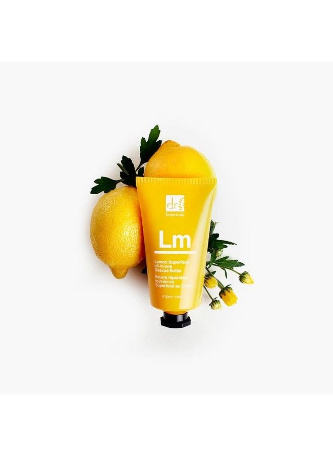 DR BOTANICALS - Lemon Body Butter Superfood For Face Hands & Body With Shea Butter Almond Oil Coconut Oil And Lemongrass. Vegan And Natural 1.69 Fl Oz - Image 1