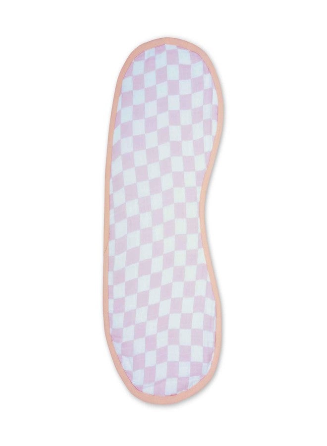THEONI Cotton Muslin 3Layer Burpy Bib, 2-in-1 Bib-Violet Chequer - Image 1