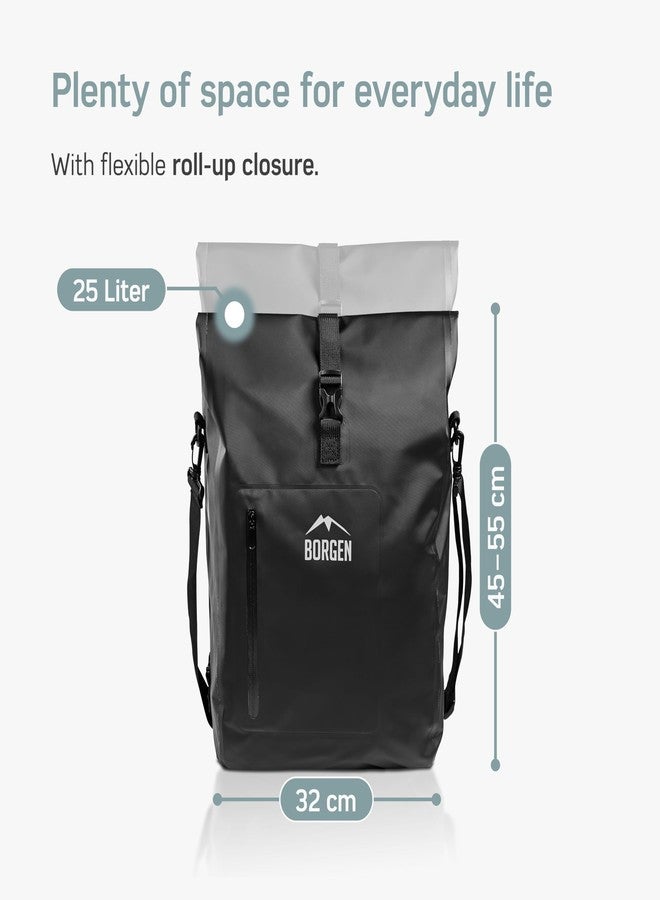 Borgen Bicycle Bag for Pannier Rack, 25 L, 100% Waterproof, Carry Handle and Shoulder Strap, Rear Bicycle Bags for Pannier Rack, Pannier Rack Bag, Bike Accessories - Image 5