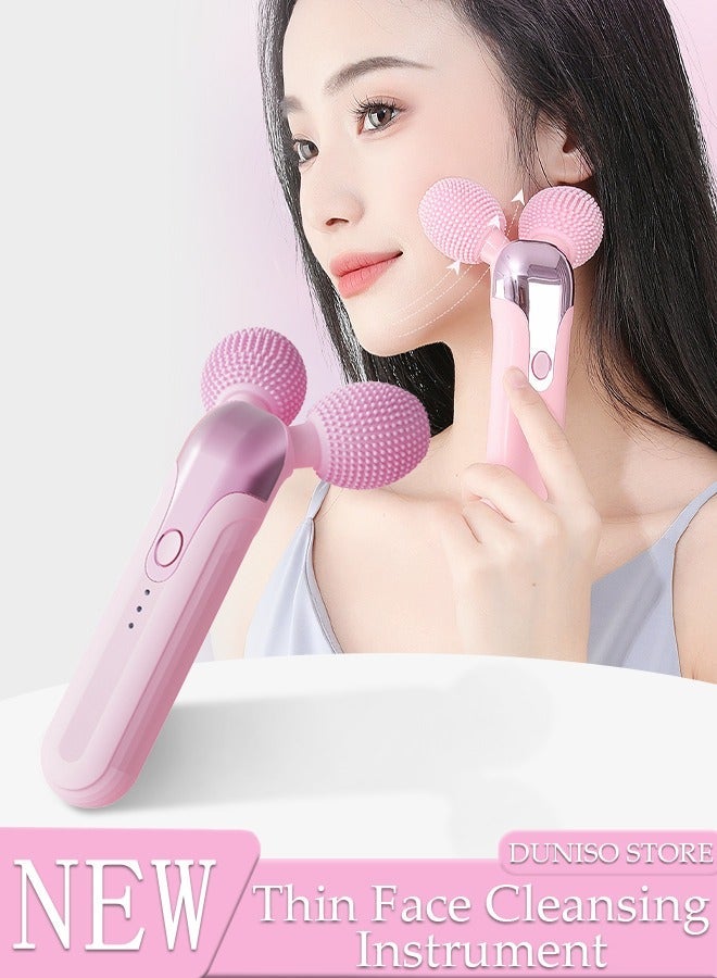 DUNISO 3D Face Massager Facial Massager Roller Face Tool 3 Adjustable Modes for Facial Cleansing Beauty Sculpt Skincare Device for Face Lift Wrinkle Removal Anti Aging for Women - Image 1