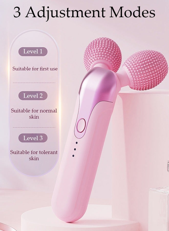 DUNISO 3D Face Massager Facial Massager Roller Face Tool 3 Adjustable Modes for Facial Cleansing Beauty Sculpt Skincare Device for Face Lift Wrinkle Removal Anti Aging for Women - Image 2