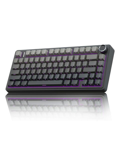 AULA F75 Pro Wireless Mechanical Keyboard,75% Gasket Hot Swappable Custom Keyboard,RGB Backlit,Pre-lubed Reaper Switches,Side Printed PBT Keycaps,2.4GHz/USB-C/BT5.0 Mechanical Gaming Keyboard