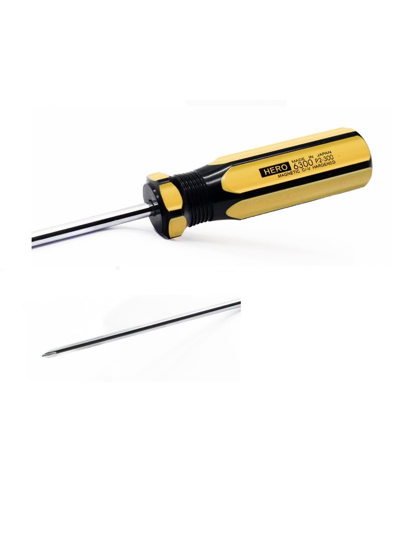 Screwdriver Hero P.2-300 inch Metal Silver Yellow & Black