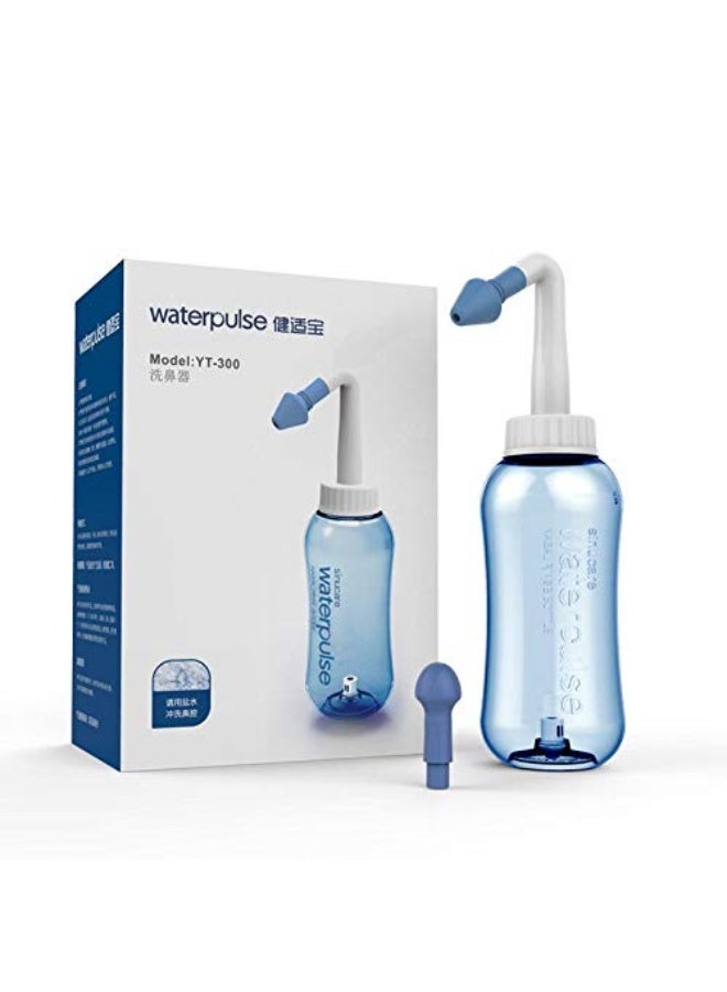 waterpulse نظام غسل الأنف للأطفال والبالغين من ووتر بولس - وعاء غسيل الأنف القياسي 300 مل لتخفيف الحساسية والجيوب الأنفية والتخلص من السموم في اليوغا - Image 2