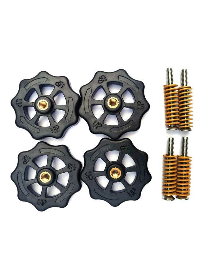 NIBEMINENT 12-Piece Leveling Nut With Hot Bed Spring And Screws Black/Gold - Image 3