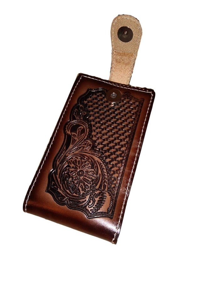 marquez Western autentic Leather Mexican cel Phone case for Belt with Magnetic Closure. Universal Size (Brown) - Image 2