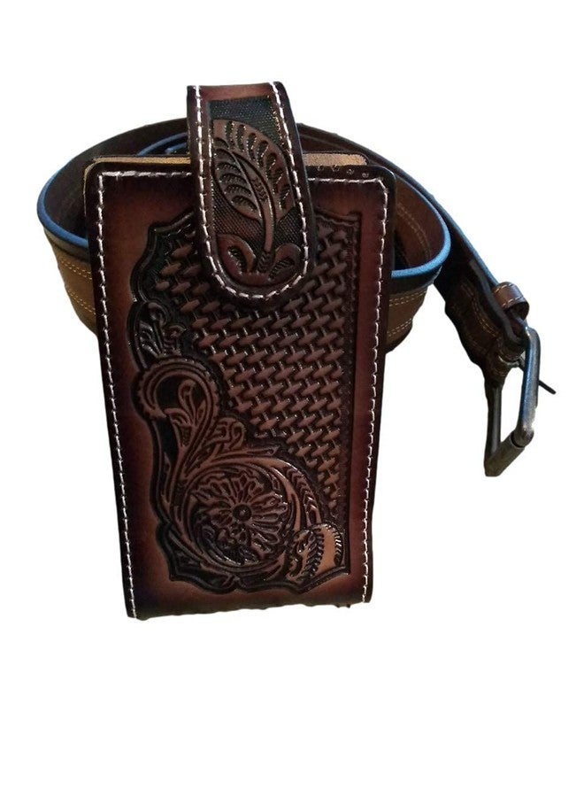 marquez Western autentic Leather Mexican cel Phone case for Belt with Magnetic Closure. Universal Size (Brown) - Image 3