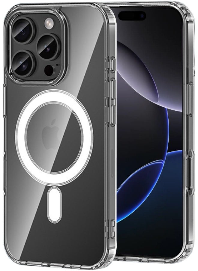 iPhone 16 Pro Case, Compatible with Magsafe, Anti-Scratch & Drop Slim Crystal Clear Hard Magnetic Case for iPhone 16 Pro 6.3inch, Clear  - Image 1