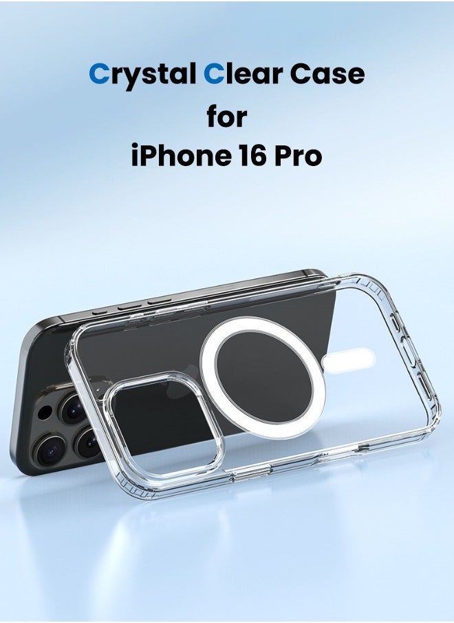 iPhone 16 Pro Case, Compatible with Magsafe, Anti-Scratch & Drop Slim Crystal Clear Hard Magnetic Case for iPhone 16 Pro 6.3inch, Clear  - Image 2