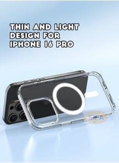 Generic iPhone 16 Pro Case, Crystal Clear iPhone 16 Pro Case Compatible with Magsafe, Soft Silicone Edge + PC Hard Back Panel, Slim Anti Drop Back Cover for Apple iphone 16 Pro (Clear)  - Image 2