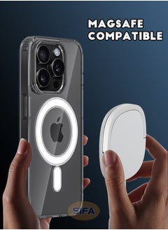 Generic iPhone 16 Pro Case, Crystal Clear iPhone 16 Pro Case Compatible with Magsafe, Soft Silicone Edge + PC Hard Back Panel, Slim Anti Drop Back Cover for Apple iphone 16 Pro (Clear)  - Image 3