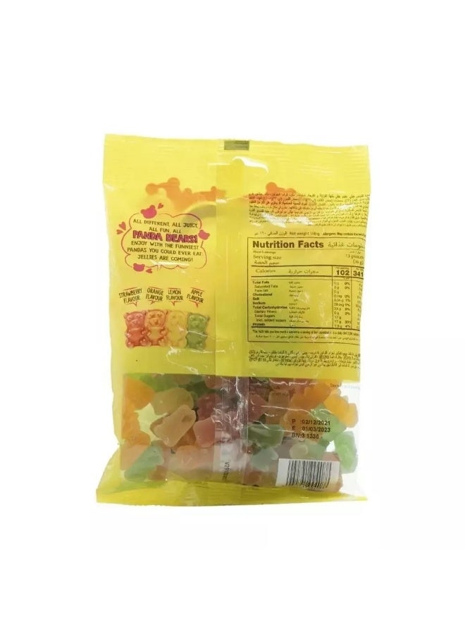 Chupa Chups Panda Bears Soft and Chewy Fruit Flavour Gummy Candy-160gms - Image 2