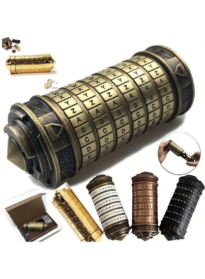 شفرة دافنشي الذهبية قفل الأحجية ملحقات السفر هدية رومانسية - Image 2