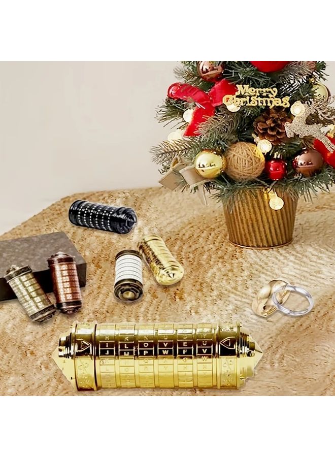 شفرة دافنشي الذهبية قفل الأحجية ملحقات السفر هدية رومانسية - Image 5