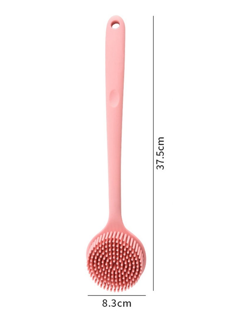 Silicone Body Scrubber, Long Handle Back Scrubber for Shower, Silicone Body Brush Shower Scrubber for Body, Shower Srush Back Brush Body Exfoliator,Pink. - Image 5