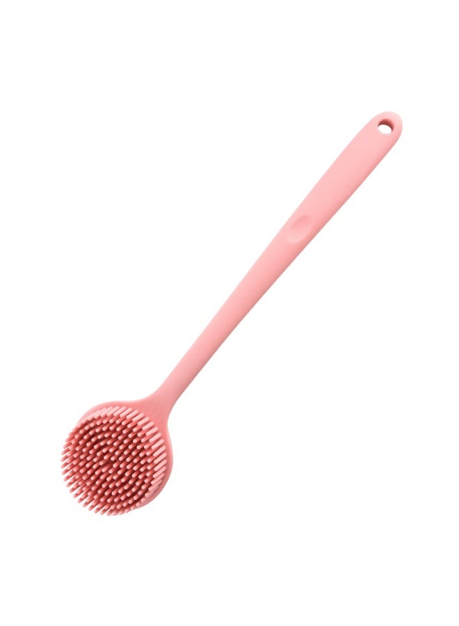 Silicone Body Scrubber, Long Handle Back Scrubber for Shower, Silicone Body Brush Shower Scrubber for Body, Shower Srush Back Brush Body Exfoliator,Pink. - Image 1