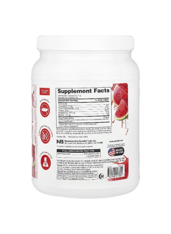 NutraBio NutraBio, Performance, Clear Protein, Watermelon Breeze, 1.1 lb (494 g)  - Image 2