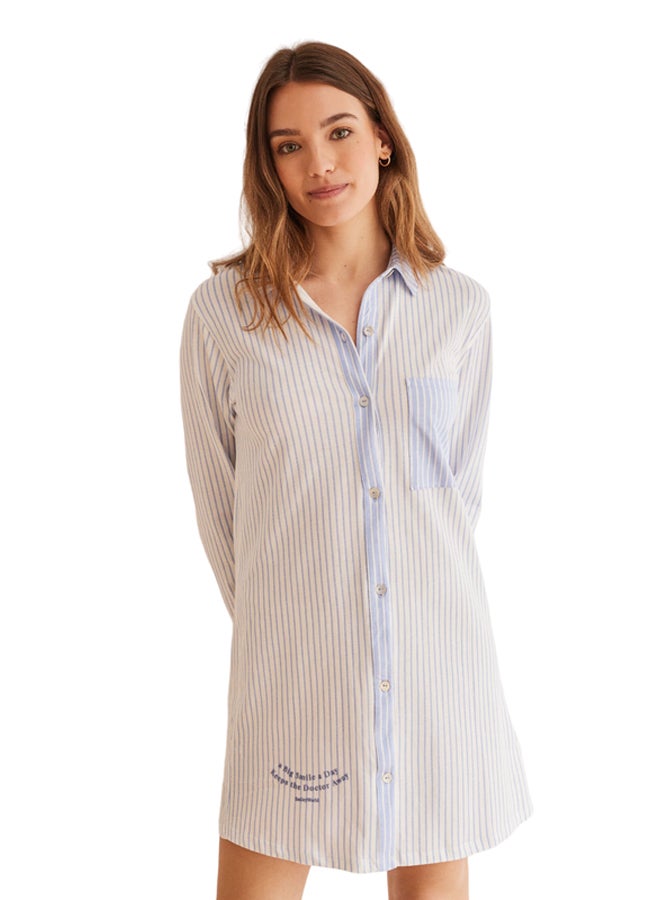 women'secret SmileyWorld striped shirt nightgown - Image 1