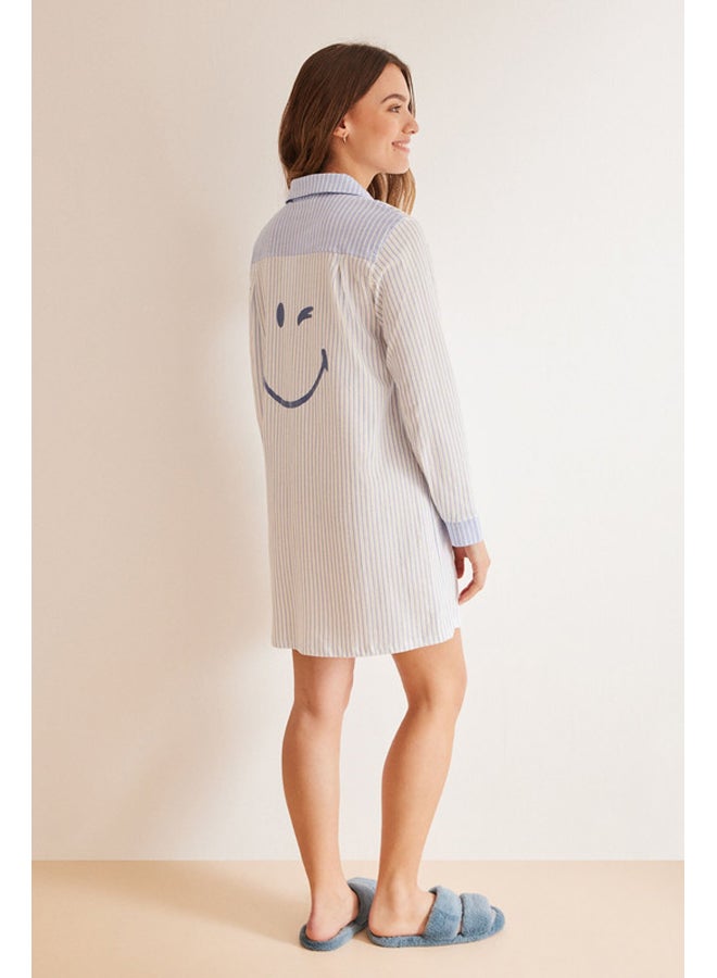 women'secret SmileyWorld striped shirt nightgown - Image 2