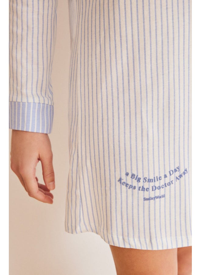 women'secret SmileyWorld striped shirt nightgown - Image 4