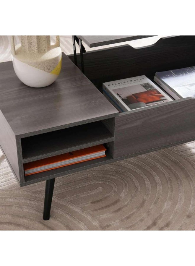 Pan Home RESTIA COFFEE TABLE WITH LIFT TOP MELAMINE - GREY - Image 5