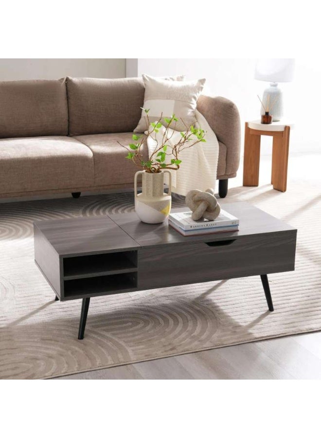 Pan Home RESTIA COFFEE TABLE WITH LIFT TOP MELAMINE - GREY - Image 1