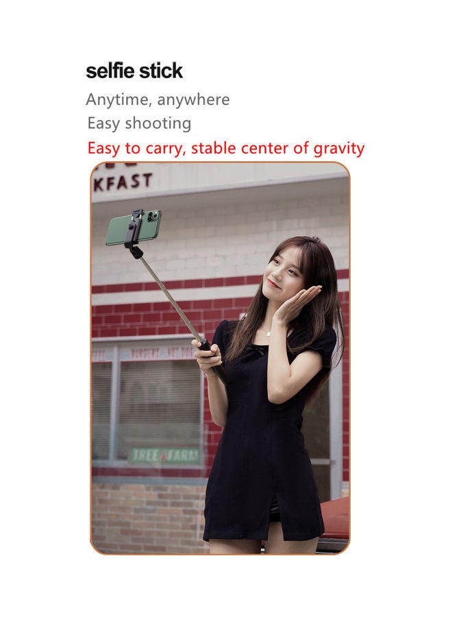 NIBEMINENT S02 Selfi Stick with 0.1S Snapshot Extendable and Wireless Remote Controller Black  - Image 2