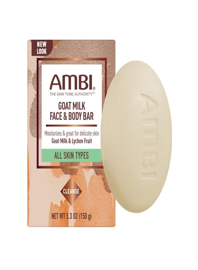AMBI Goat Milk Face & Body Bar, Moisturizing Formula for All Skin Types, Gentle Enough for Delicate Skin, Fragrance-Free, Hypoallergenic, Non-Comedogenic, Vegan, and Cruelty-Free, 5.3 Ounce - Image 1