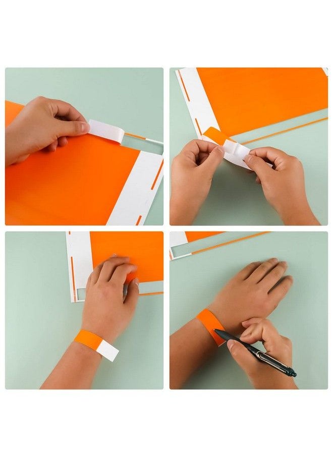 SAVITA - 200Pcs Colored Paper Wristbands 3 4 Inch Tearresistant Colorful Neon Wristband Waterproof Disposable Wristbands For Events Parties (10 Colors) - Image 1