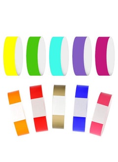 200Pcs Colored Paper Wristbands 3 4 Inch Tearresistant Colorful Neon Wristband Waterproof Disposable Wristbands For Events Parties (10 Colors)
