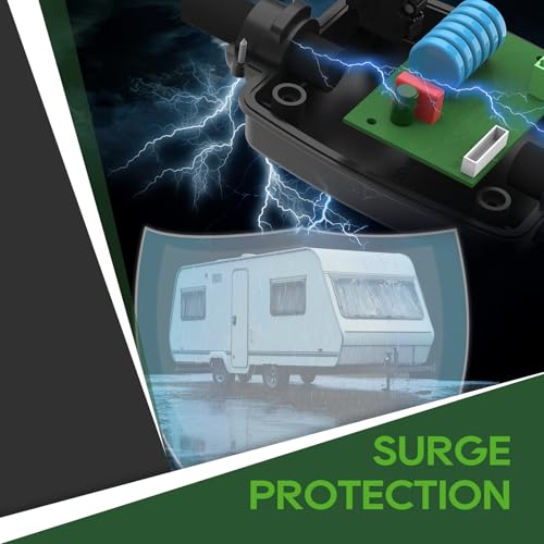 RVGUARD Surge Protector 50 Amp to 30 Amp RV Adapter Cord with Overload Protection, NEMA 14-50P to NEMA TT-30R Electrical Power Adapter, 2 Feet, Green, ETL Listed - Image 2