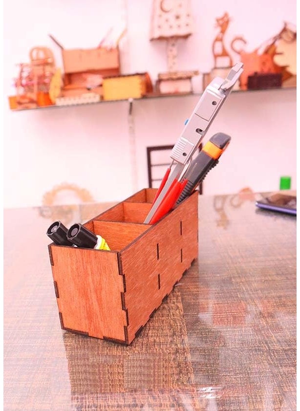 Generic MeeCraft Wooden Tool Box 22x7x9cm Brown  - Image 2