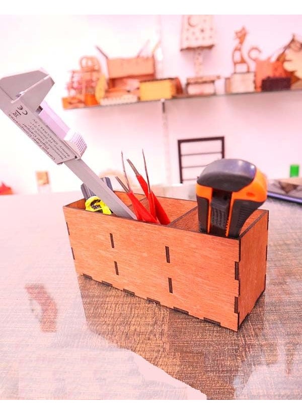 Generic MeeCraft Wooden Tool Box 22x7x9cm Brown  - Image 1