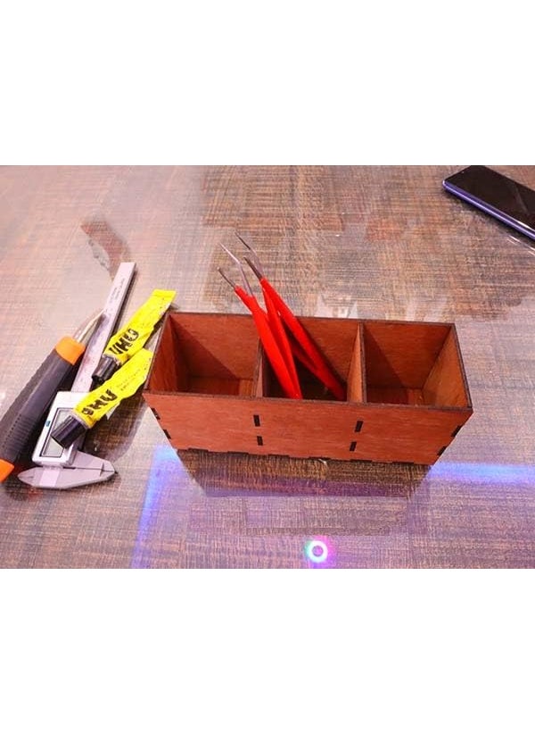 Generic MeeCraft Wooden Tool Box 22x7x9cm Brown  - Image 4