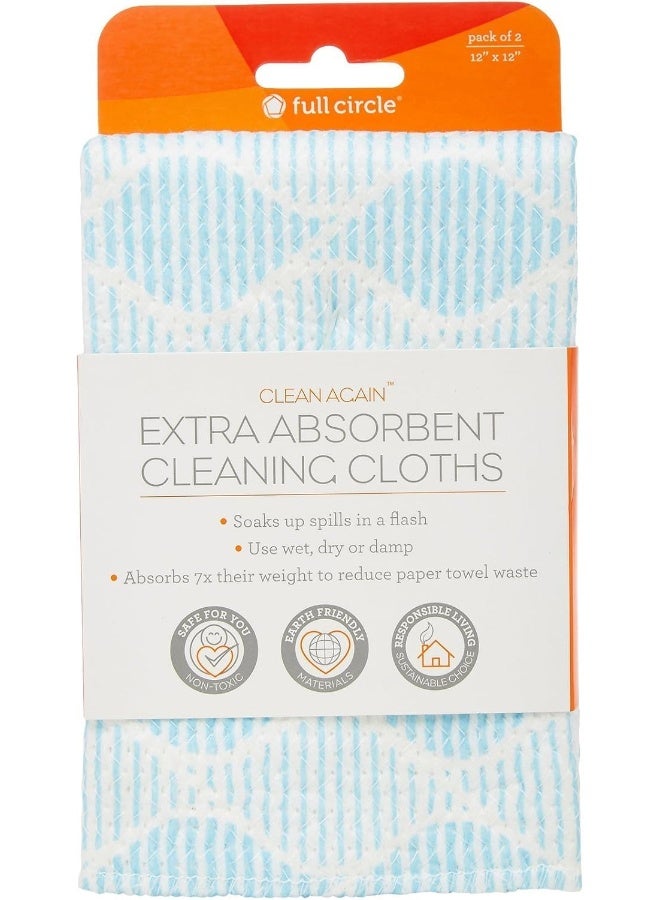 Full Circle Full Circle Home Full Circle Recycled Cleaning Cloths, Green 2 CT (Pack of 1)  - Image 2