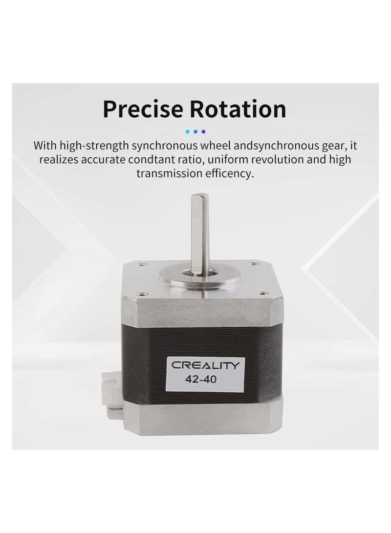 42-40 Stepper Motor for Creality CR-10 X/Y-Axis Stepping Motor,2 Phase 1A 1.8 Degree 0.4N.M, Compatible for E Axis Extruder Motor for CR-10 Series and Ender 3 Series (D-Shape)