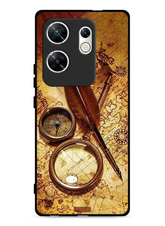 Tolwak Infinix Zero 30 4G Protective Case Cover Vintage Compass - Image 1