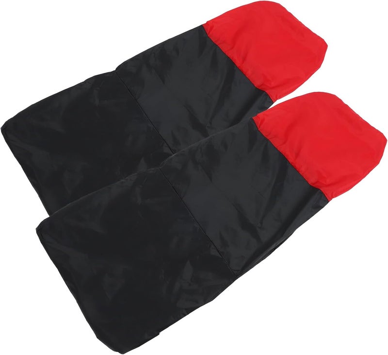 Heavy Duty Automotive Seat Cover 2pcs Set Car Seat Protector Universal Fit Interior Accessories for Trucks and Minivans with Oil-Resistant Fabric Black Red - Image 1
