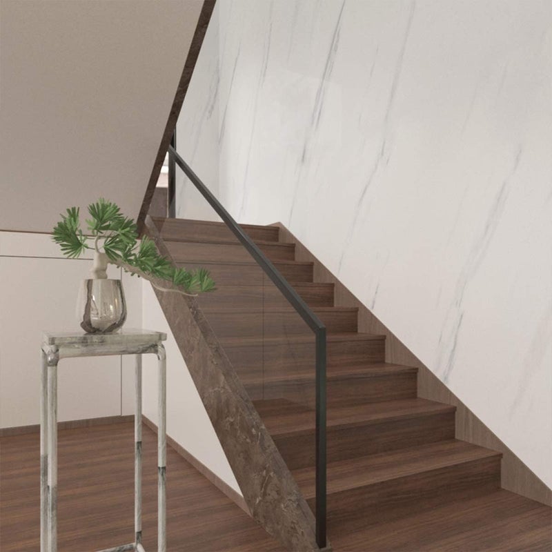 BAYYA Large White Marble Granite Wallpaper Peel Stick Thicken 48x354inch Waterproof Furniture Sticker Self-Adhesive Contact Paper Marble Vinyl Wrap for Countertop Fireplace Backsplash DIY Wall Sticker - Image 2