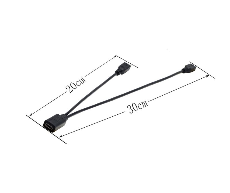 zdyCGTime zdyCG Micro USB 2.0 & USB-C Multi-Connector Sync & Charge Cable - 30cm (For Smartphones, Computers, Tablets with Micro USB & USB Type-C Ports) - Image 3