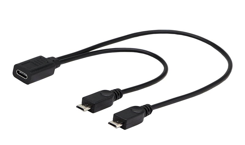 zdyCGTime zdyCG Micro USB 2.0 & USB-C Multi-Connector Sync & Charge Cable - 30cm (For Smartphones, Computers, Tablets with Micro USB & USB Type-C Ports) - Image 1