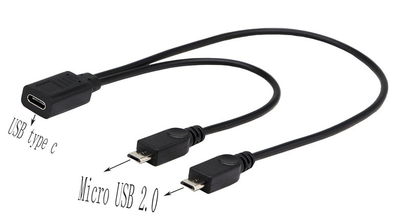 zdyCGTime zdyCG Micro USB 2.0 & USB-C Multi-Connector Sync & Charge Cable - 30cm (For Smartphones, Computers, Tablets with Micro USB & USB Type-C Ports) - Image 4