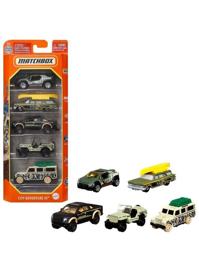 MATCHBOX Matchbox Set of 15 Toy Cars and Trucks with 3 Themed 5-Packs of 1:64 Scale Die-Cast Vehicles (Styles Will Vary) Bundle - Image 3