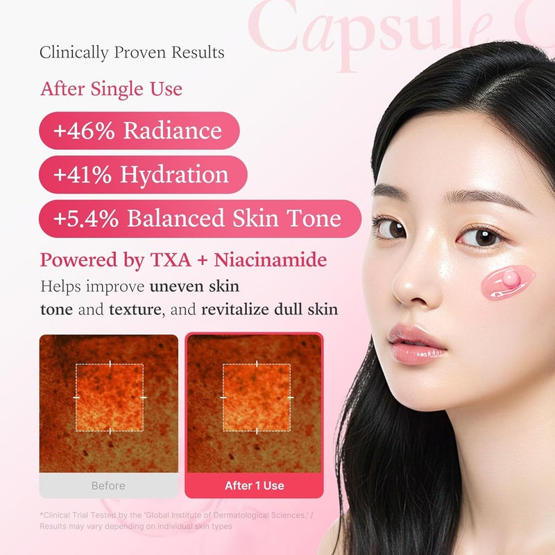 Medicube TXA+Niacinamide Capsule Cream | Dual Radiance Moisturizer, Ideal for Use After Spot Care | For Uneven Skin Tone, Texture & Hydration | 99% Pure Tranexamic Acid | Korean Skincare - Image 4