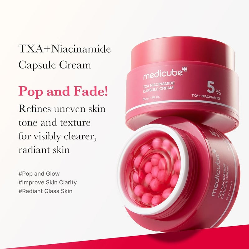 Medicube TXA+Niacinamide Capsule Cream | Dual Radiance Moisturizer, Ideal for Use After Spot Care | For Uneven Skin Tone, Texture & Hydration | 99% Pure Tranexamic Acid | Korean Skincare - Image 2