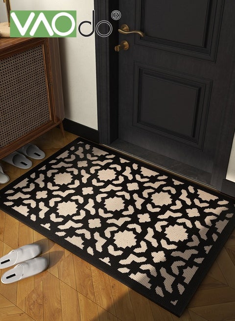 Door Mats Indoor Non-Slip Absorbent Front Door Mat Resist Dirt Entryway Rug Classic Geometric Pattern Doormats for Indoor Outdoor Front Door Entryway Patio 60*90CM