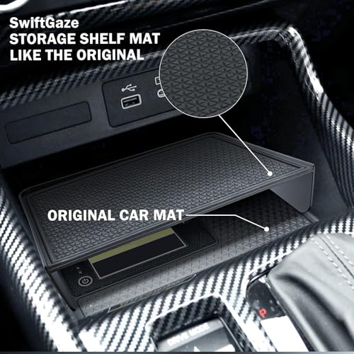 SwiftGaze Center Console Organizer for 2023-2025 Honda CR-V, 2-Layer Armrest Storage Tray & Charging Station Caddy, ABS Car Interior Accessories OEM Style Leather Texture-2PCS - Image 5